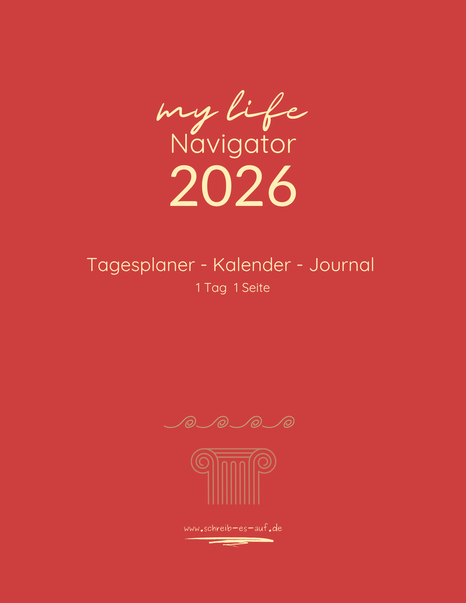 Cover My Life Navigator 2026 in Farbe Rot