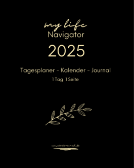 Tagesplaner – Kalender – Journal 2025 Schwarz A4 (1 Tag 1 Seite)