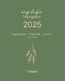 Tagesplaner – Kalender – Journal 2025 Grün A4 (1 Tag 1 Seite) (Kopie)