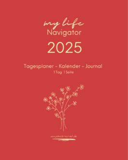 Tagesplaner – Kalender – Journal 2025 Rot A4 (1 Tag 1 Seite)