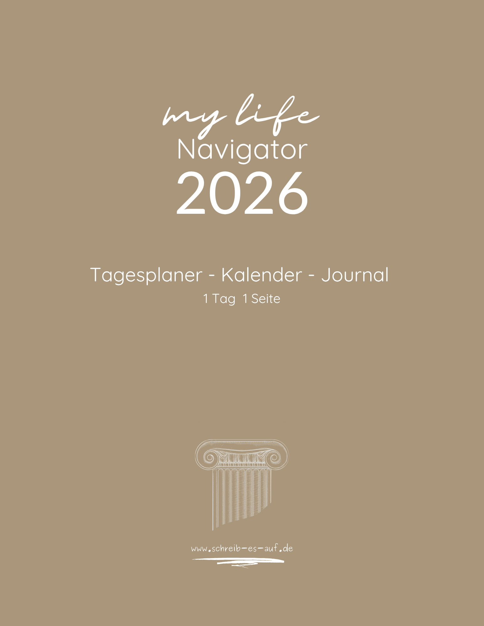 Cover My Life Navigator 2026 in Farbe Beige