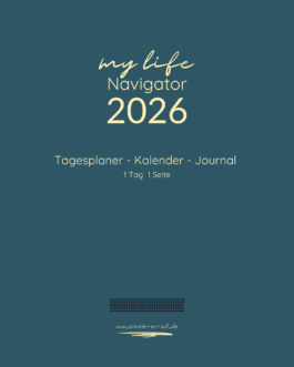 My Life Navigator Planer 2026 – Tagesplaner Kalender Journal in Petrol